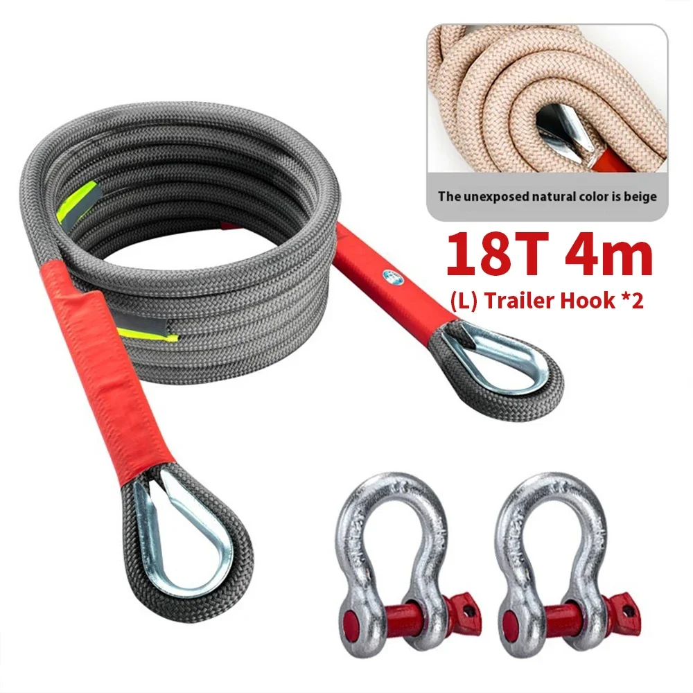 新型車牽引ロープ、オフロード車用、20トン牽引可能、レスキュ - Rescue Rope Throw のレビューと価格