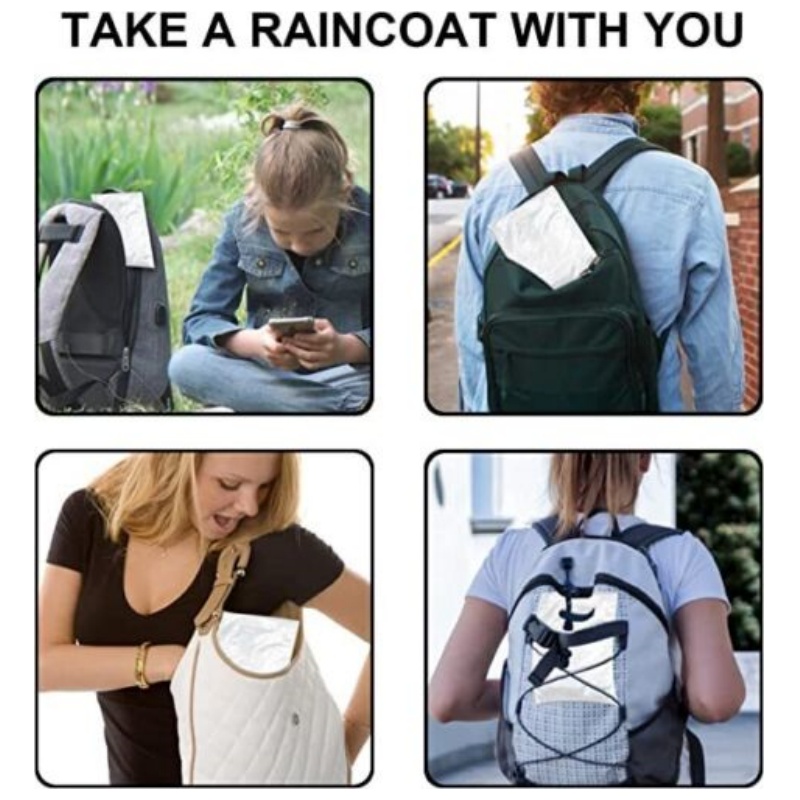大人用の使い捨て防水レインコート,屋外ハイキング,山の旅,透 - Emergency Poncho Rain のレビューと価格