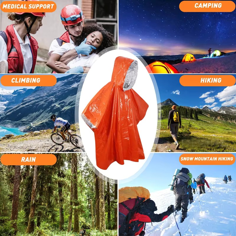 緊急サバイバルレインポンチョ サーマルサバイバルスペースブラ - Survival Blanket Reflective のレビューと価格